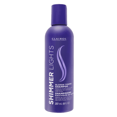 Clairol Professional Shimmer Lights Conditioning Shampoo For Blonde & Silver Hair - Purple