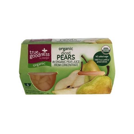 Meijer Diced Pears In Organic Pear Juice