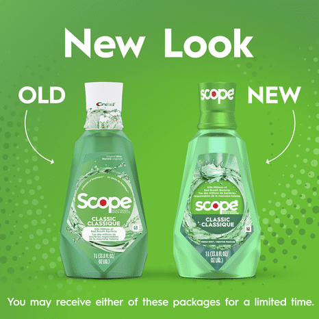 Crest Scope Mouthwash, Classic, Fresh Mint, 1.5L