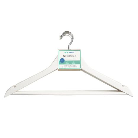 Real Simple Wood Suit Hanger - White
