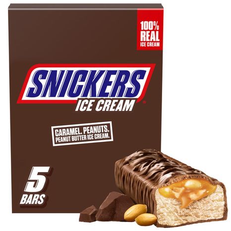 SNICKERS Ice Cream, Chocolatey Caramel Peanut Butter Ice Cream Bars