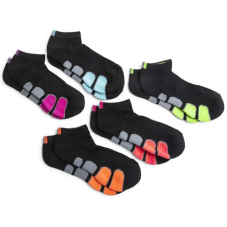 Series 8 Fitness Ladies Performance Low-Cut Socks - Black & Neon