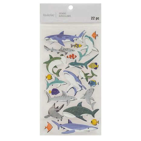 Recollections 22-Piece Shark Stickers