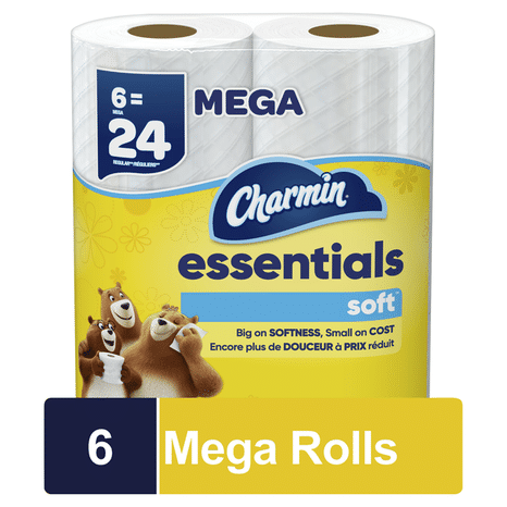 Charmin Soft Toilet Paper 6 Mega Rolls