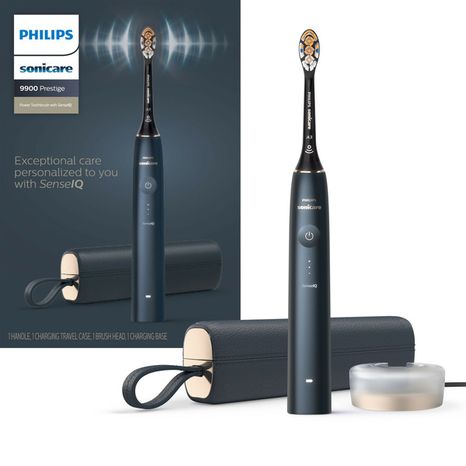 Philips Sonicare Sonicare Prestige 9900 Rechargeable Electric Toothbrush with SenseIQ, Midnight HX9990/12