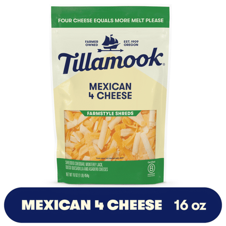 Tillamook Farmstyle Mexican Cheese Blend Shredded Cheese, 16oz