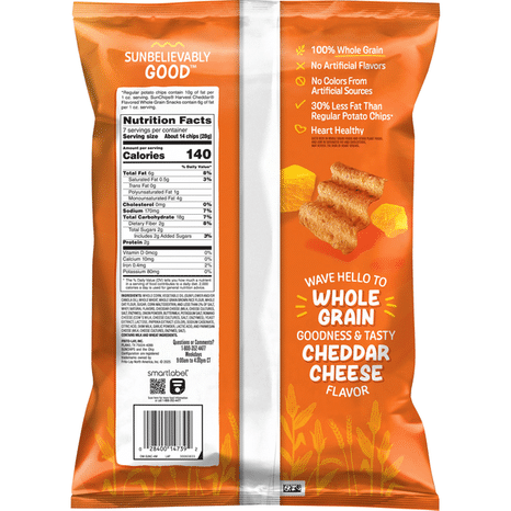 Sun Chips Flavored Whole Grain Snacks, Harvest Cheddar