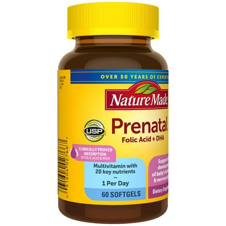 Nature Made Prenatal with Folic Acid + DHA Softgels