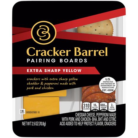 Cracker Barrel Pairing boards Extra Sharp Yellow Cheddar Cheese tray