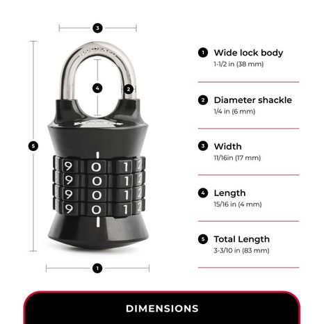 Master Lock Set Your Own 4 Dial Combination Padlock