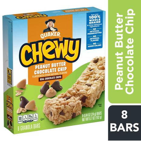 Quaker Granola Bars, Chewy, Peanut Butter Chocolate Chip