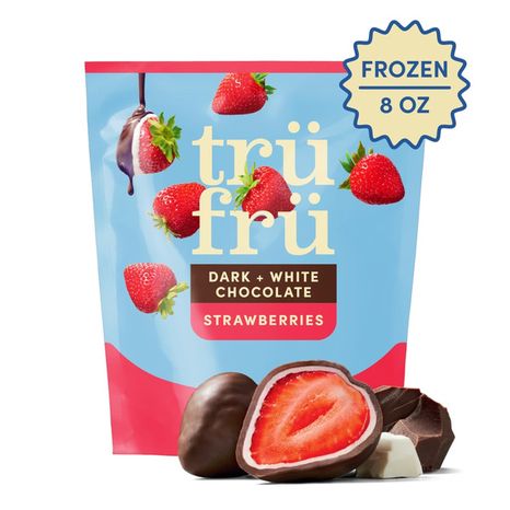 Tru Fru Frozen Strawberries in White & Dark Chocolate