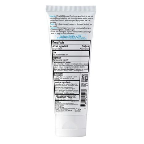 La Roche-posay Effaclar Salicylic Acid 2% Acne Medication Medicated Gel Cleanser Fragrance-free