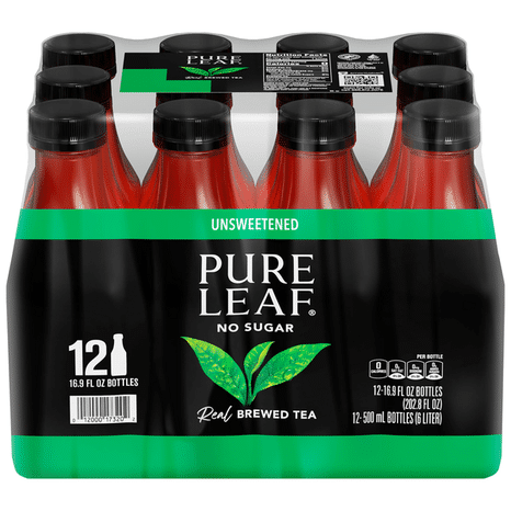 Pure Leaf Unsweetened Black Tea Real Brewed Tea