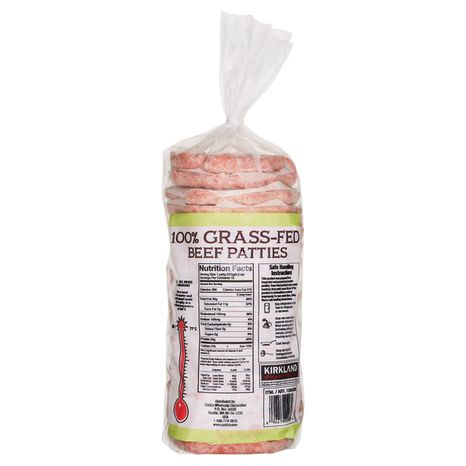 Kirkland Signature 80% Lean / 20% Fat 100% Grass-fed Beef Patties