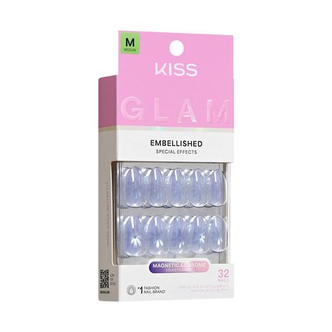 KISS M Medium Embellished Glam Nails Before It Ends Gs03x