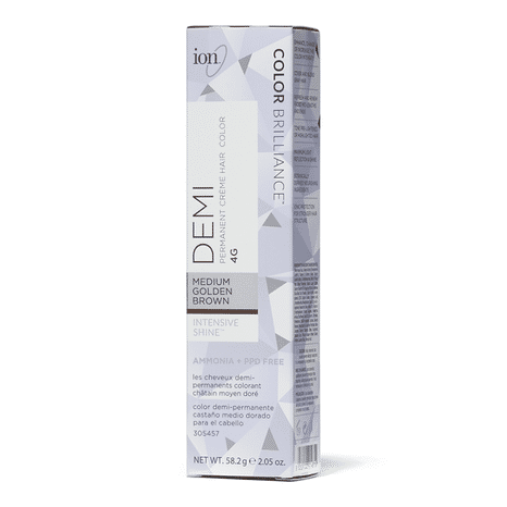 ion Intensive Shine Demi Permanent Creme Hair Color - 4G Medium Golden Brown
