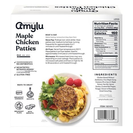 Amylu Maple Chicken Patties