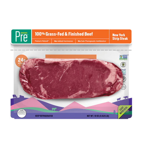 Pre Brands Pre 100% Grass Fed & Finished New York Strip Steak