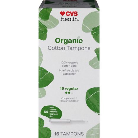 CVS Health Organic Regular Cotton Tampons
