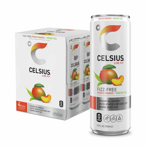 Celsius Peach Mango Green Tea, Energy Drink