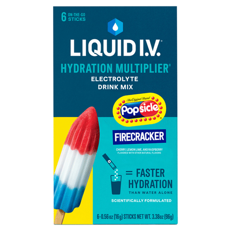 Liquid I.V. Hydration Multiplier Electrolyte Drink Mix, Popsicle Firecracker