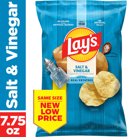 Lay's Potato Chips, Salt & Vinegar Flavored