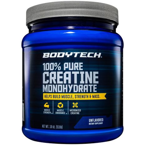 BodyTech 100% Pure Creatine Monohydrate Powder - Unflavored (18 oz. / 102 Servings)