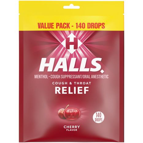 Halls Cherry Cough Drops, Value Pack 15.31 oz