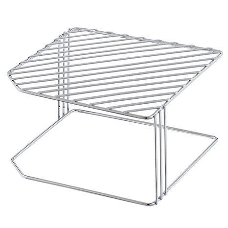 The Container Store Single Corner Shelf - Chrome - 10" Sq. x 5-1/2" H