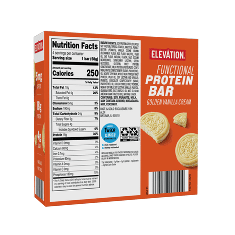 Elevation Functional Protein Bar, Golden Vanilla Cream