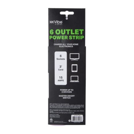 Five Below 6-Outlet Power Strip - Light Pink