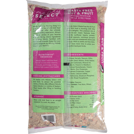 Morning Song Wild Bird Food, Super Premium, Waste Free Nut & Fruit