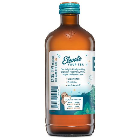 Brew Dr. Kombucha Clear Mind, w/ Rosemary, Mint and Sage, Organic Kombucha