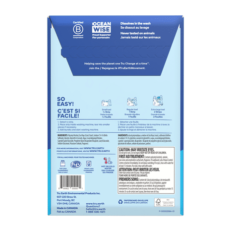 Tru Earth Laundry Detergent Sheets, Fresh Linen