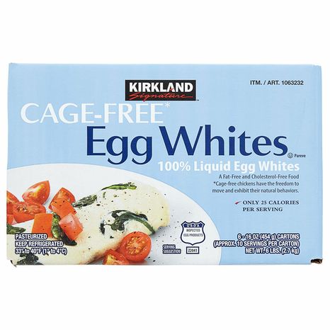 Kirkland Signature Cage Free Egg Whites 6/16 oz