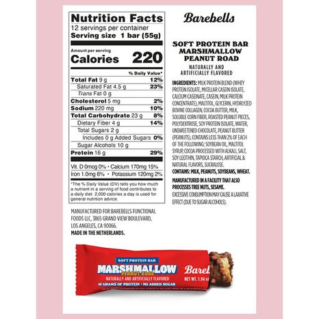 Barebells Soft Marshmallow Peanut Road Protein Bar