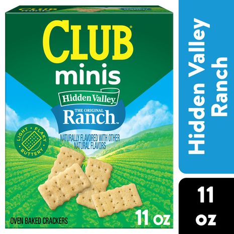Club Minis Hidden Valley Ranch Crackers, Lunch Snacks