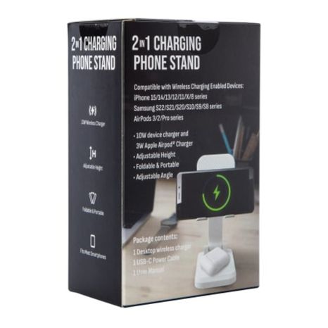13W 2-in-1 Charging Phone Stand