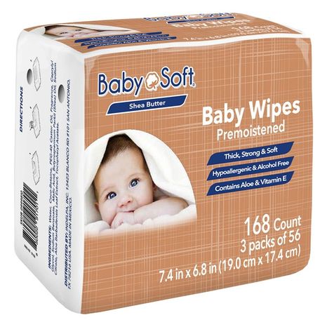 Kidgets Shea Butter Baby Wipes, 7.4 x 6.8 Inch