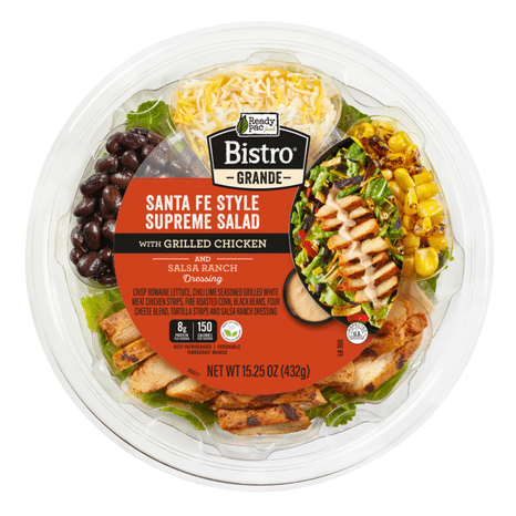 Ready Pac Bistro Santa Fe Style Supreme Salad Bowl w/ Grilled Chicken Salsa Ranch