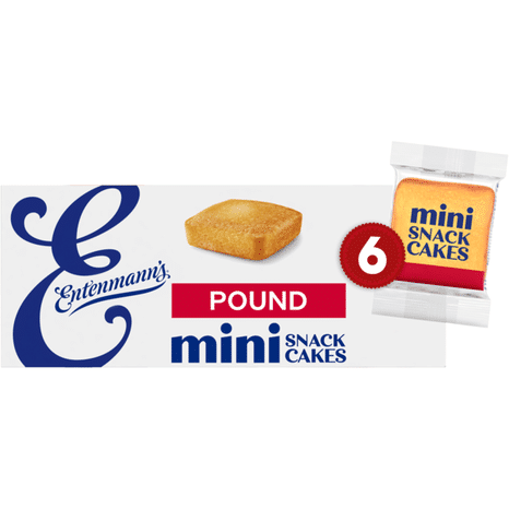 Entenmann's Mini, 6 ct, Butter, Pound Cakes, Pound Cakes, 9.25 oz