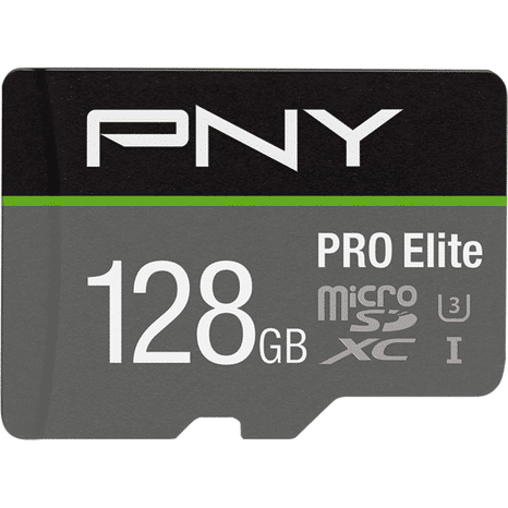 PNY PRO Elite Class 10 UHS-I V30 128GB MicroSDXC Flash Memory Card