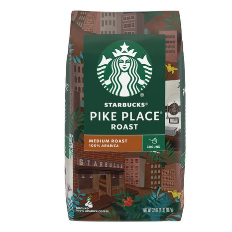 Starbucks Coffee, 100% Arabica, Ground, Medium Roast, Pike Place