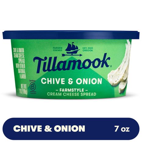 Tillamook Chive and Onion Cream Cheese, 7oz