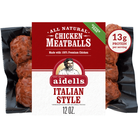 Aidells Chicken Meatballs, Italian Style with Mozzarella Cheese, 12 oz.