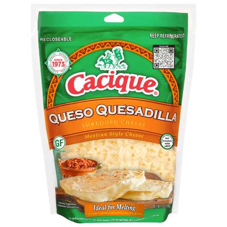 Cacique Shredded Cheese, Queso Quesadilla, Mexican Style