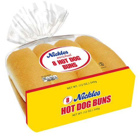 NICKLES BAKERY Hot Dog Buns, 6-Inch, 8 Count, 12-Ounce.