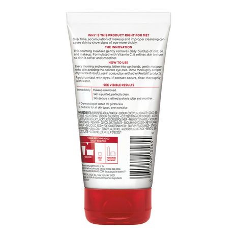 L'Oreal Radiant Smoothing Wet Facial Cream Cleanser,