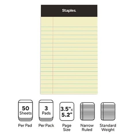 Roaring Springs 3.5" x 5.25" Mini Legal Pad
